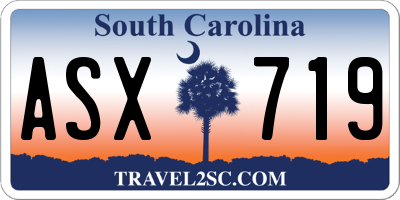 SC license plate ASX719