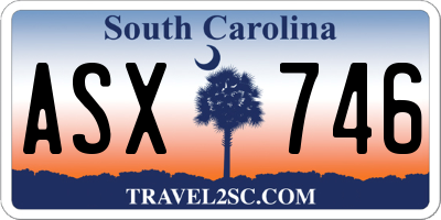 SC license plate ASX746