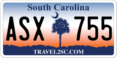 SC license plate ASX755