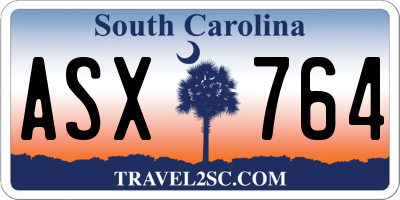 SC license plate ASX764