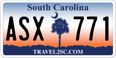 SC license plate ASX771