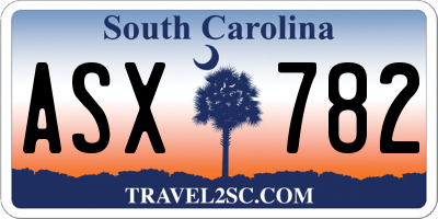 SC license plate ASX782
