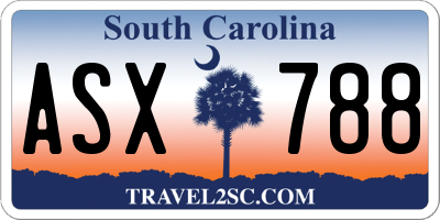 SC license plate ASX788
