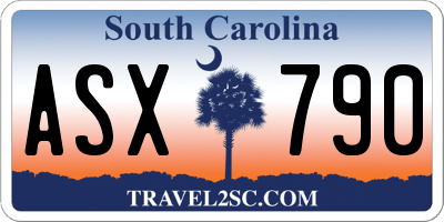 SC license plate ASX790
