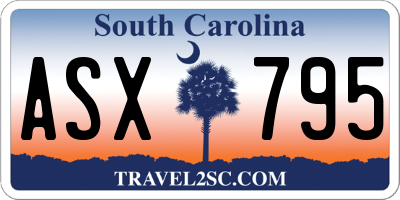 SC license plate ASX795