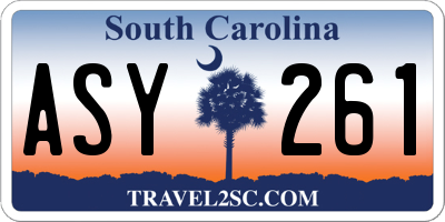 SC license plate ASY261