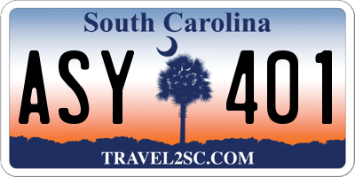SC license plate ASY401