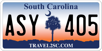 SC license plate ASY405