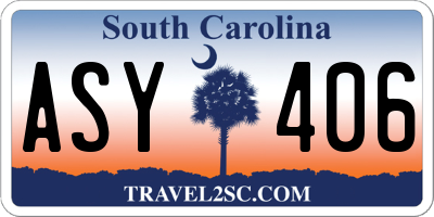 SC license plate ASY406