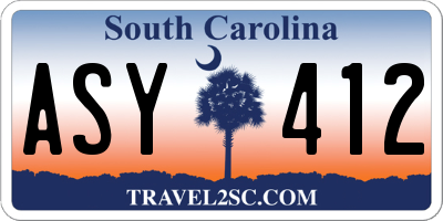 SC license plate ASY412