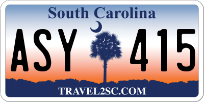 SC license plate ASY415