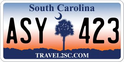 SC license plate ASY423