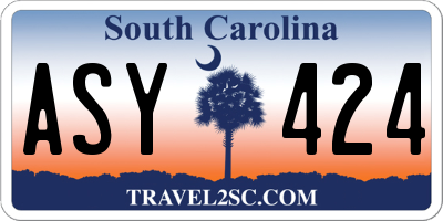 SC license plate ASY424