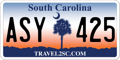SC license plate ASY425