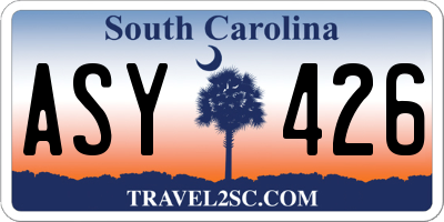SC license plate ASY426