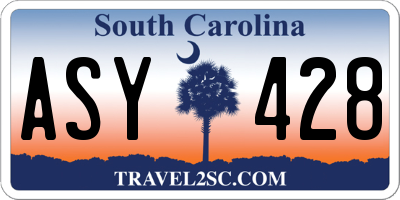 SC license plate ASY428