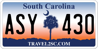 SC license plate ASY430