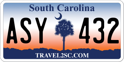 SC license plate ASY432