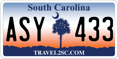 SC license plate ASY433