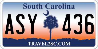 SC license plate ASY436