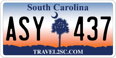 SC license plate ASY437