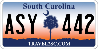 SC license plate ASY442