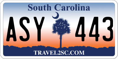 SC license plate ASY443