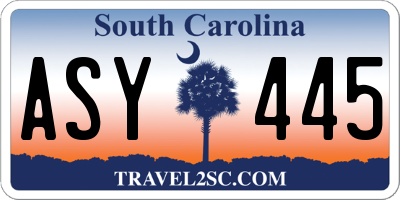 SC license plate ASY445