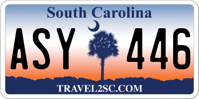 SC license plate ASY446