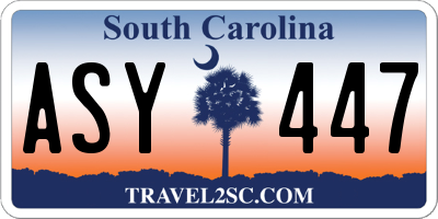 SC license plate ASY447
