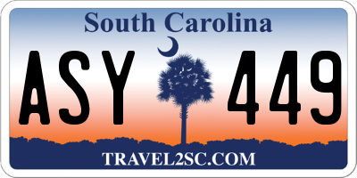SC license plate ASY449