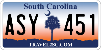 SC license plate ASY451