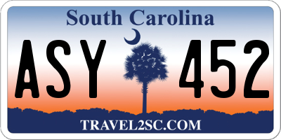 SC license plate ASY452