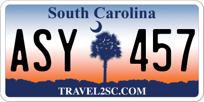 SC license plate ASY457