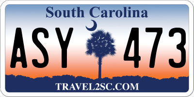 SC license plate ASY473