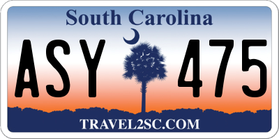 SC license plate ASY475
