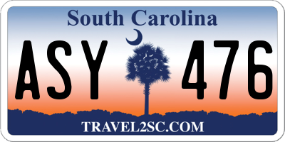 SC license plate ASY476