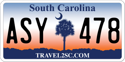 SC license plate ASY478