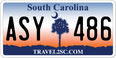 SC license plate ASY486
