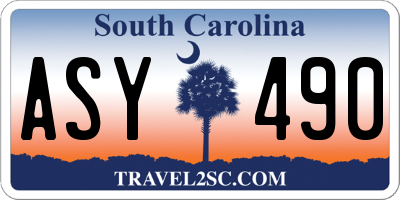 SC license plate ASY490