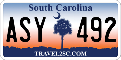 SC license plate ASY492