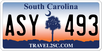 SC license plate ASY493