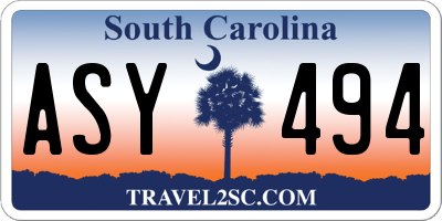 SC license plate ASY494
