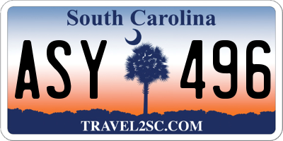 SC license plate ASY496