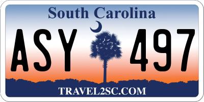 SC license plate ASY497
