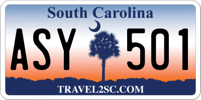 SC license plate ASY501