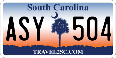 SC license plate ASY504