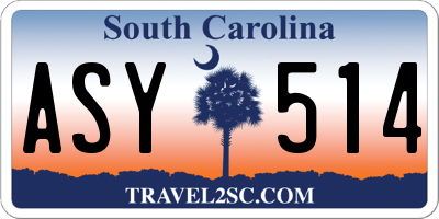 SC license plate ASY514