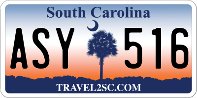 SC license plate ASY516