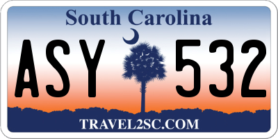 SC license plate ASY532